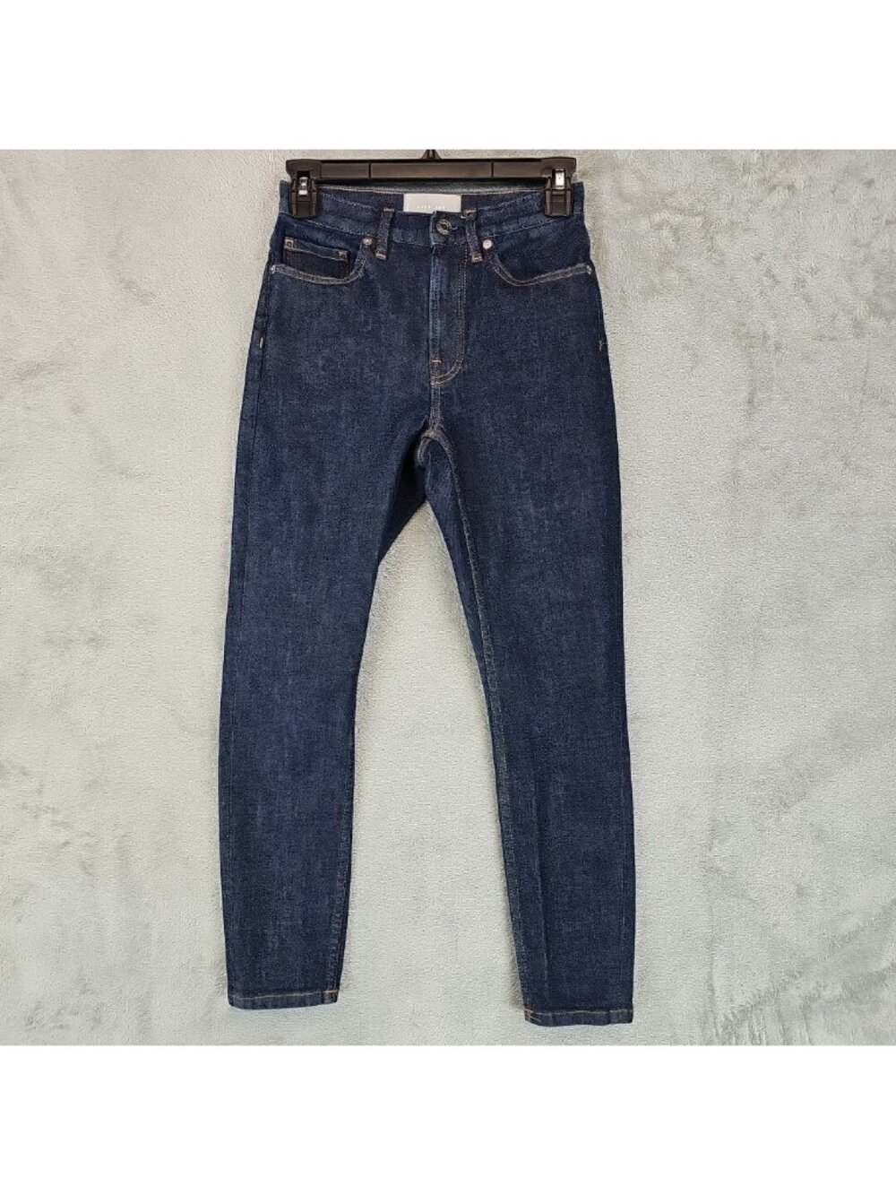 Everlane High Rise Skinny Ankle Jeans Womens 24 Blue Dark Wash Stretch Denim